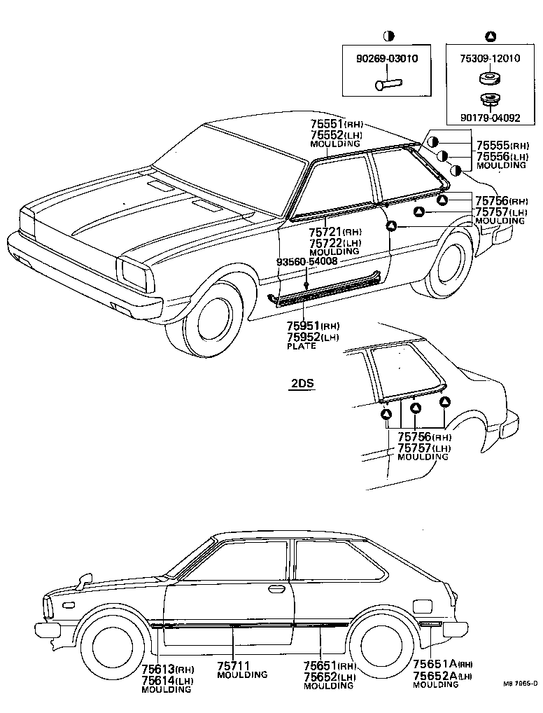  TERCEL |  SIDE MOULDING