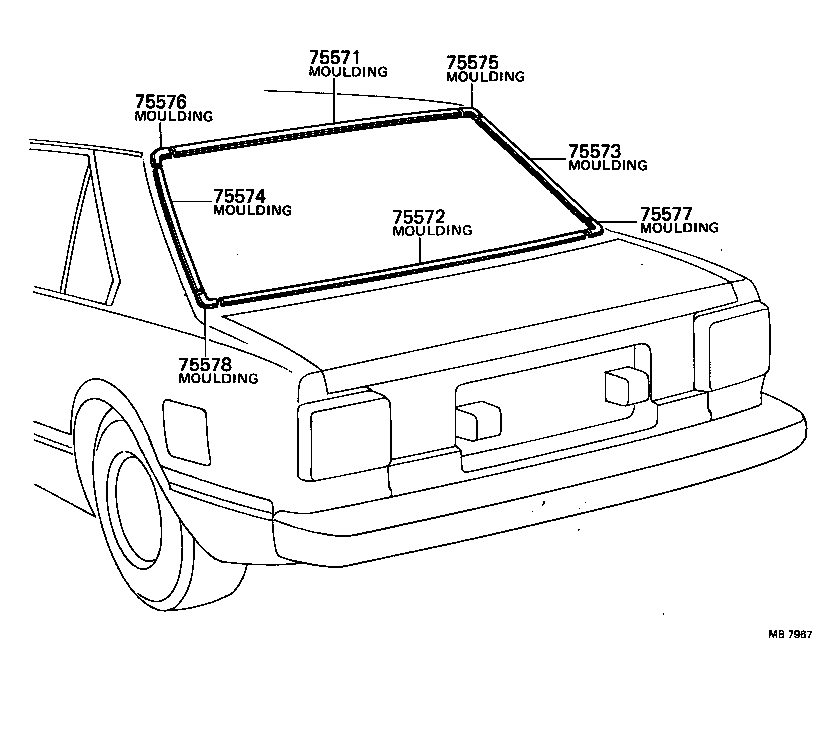  TERCEL |  REAR MOULDING