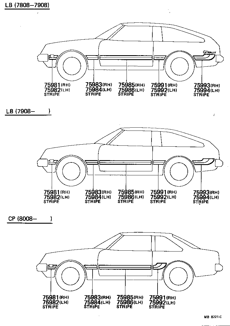  CELICA |  BODY STRIPE