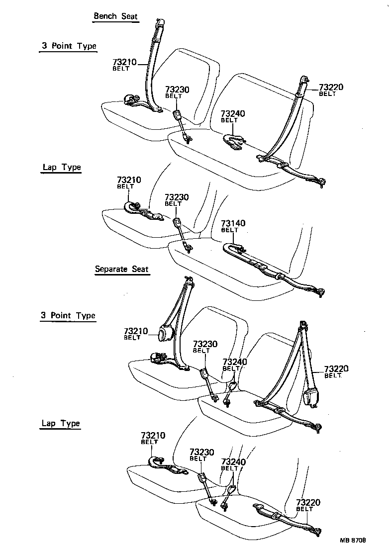  LAND CRUISER 40 45 55 |  SEAT BELT