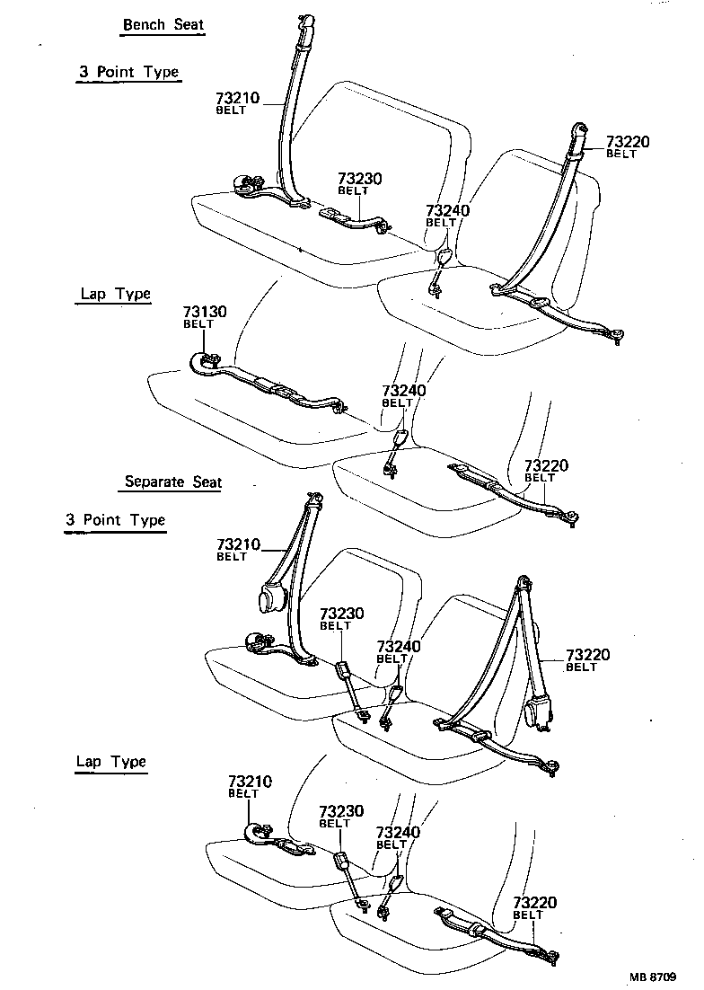  LAND CRUISER 40 45 55 |  SEAT BELT
