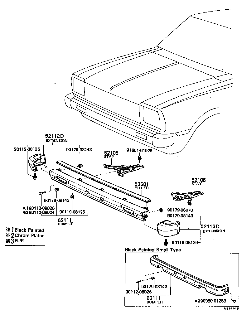  TERCEL |  FRONT BUMPER BUMPER STAY