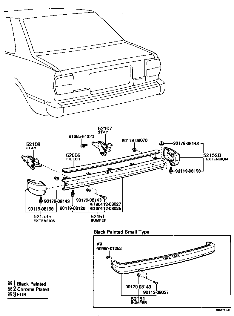  TERCEL |  REAR BUMPER BUMPER STAY