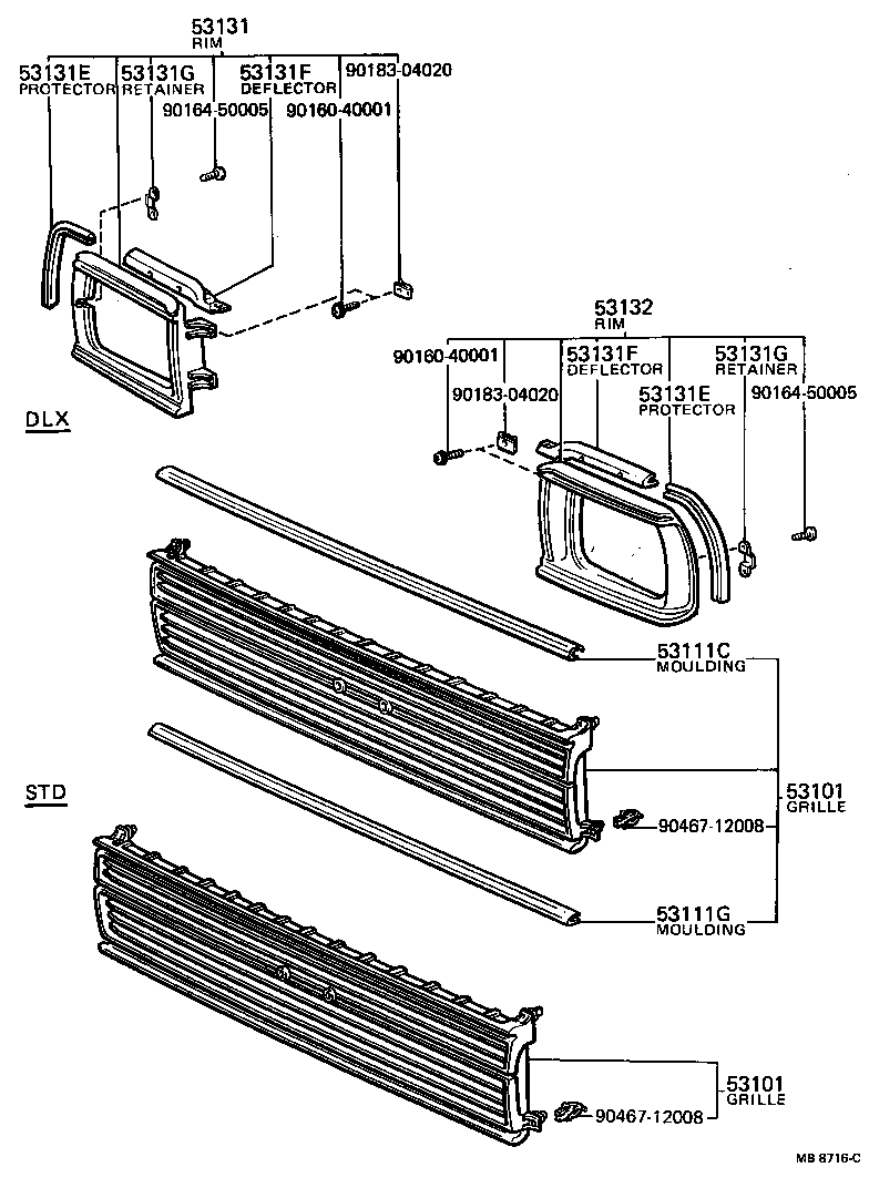  TERCEL |  RADIATOR GRILLE