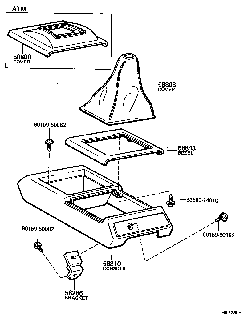  TERCEL |  CONSOLE BOX BRACKET