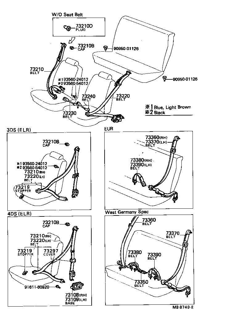  TERCEL |  SEAT BELT CHILD RESTRAINT SEAT