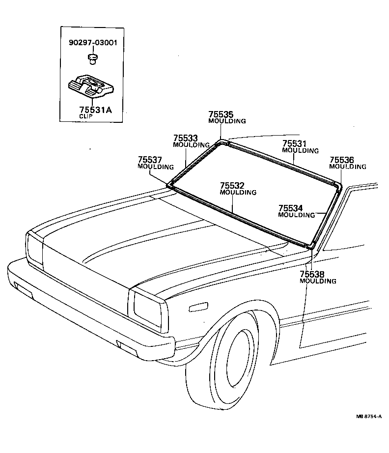  TERCEL |  FRONT MOULDING