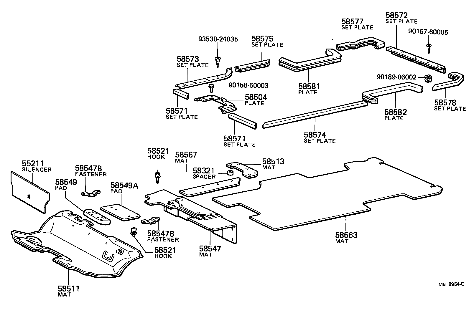  HIACE |  FLOOR MAT SILENCER PAD