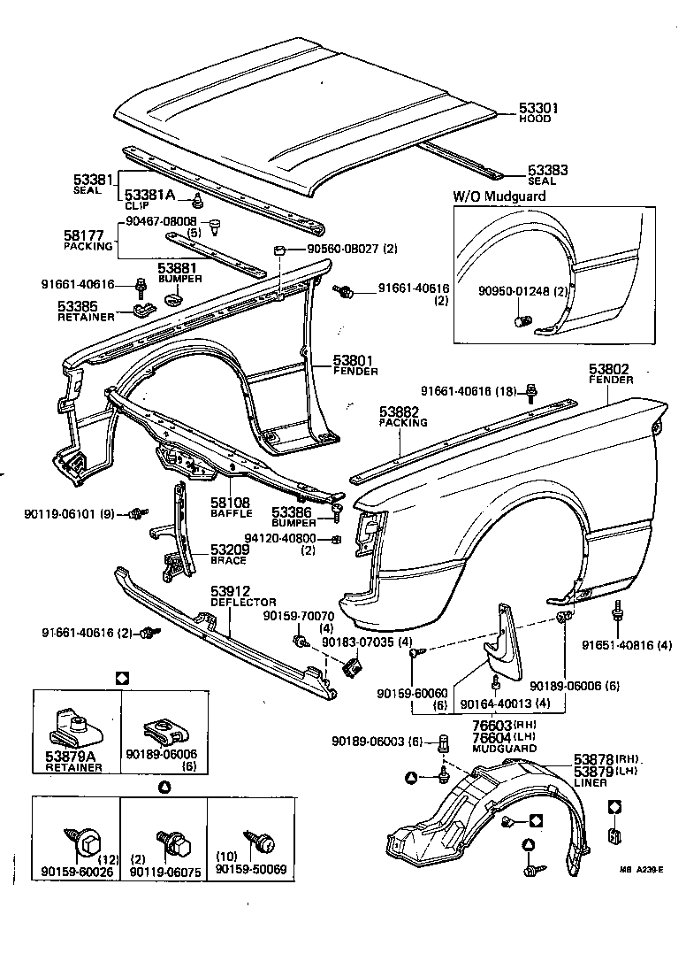  CELICA |  HOOD FRONT FENDER