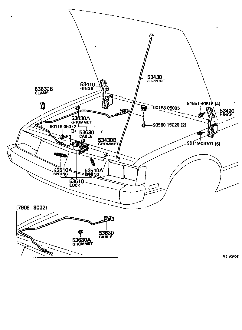  CELICA |  HOOD LOCK HINGE