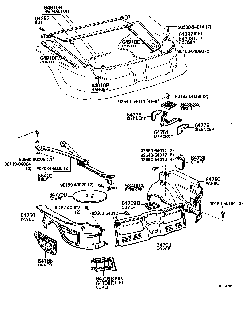  CELICA |  DECK BOARD DECK TRIM COVER