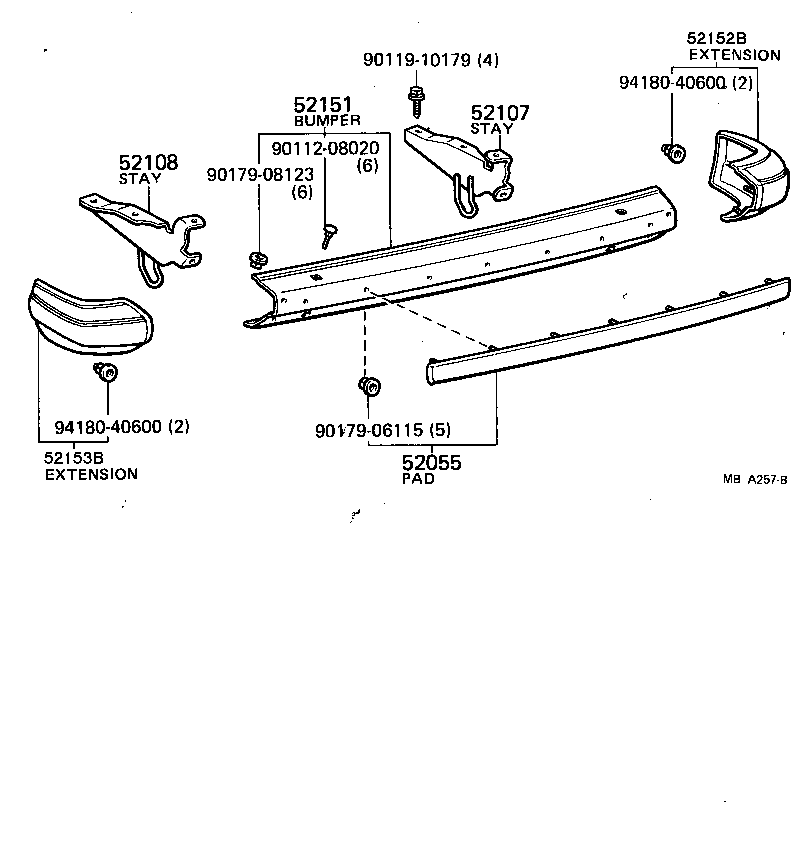  CELICA |  REAR BUMPER BUMPER STAY