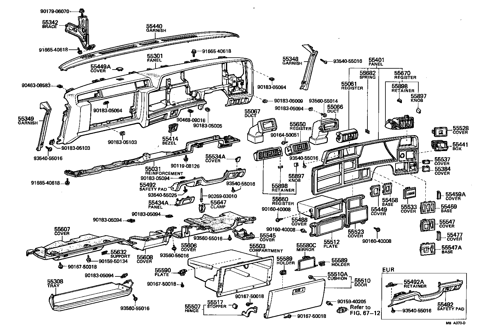  CROWN |  INSTRUMENT PANEL GLOVE COMPARTMENT