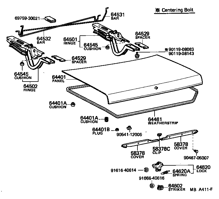  CROWN |  LUGGAGE COMPARTMENT DOOR LOCK