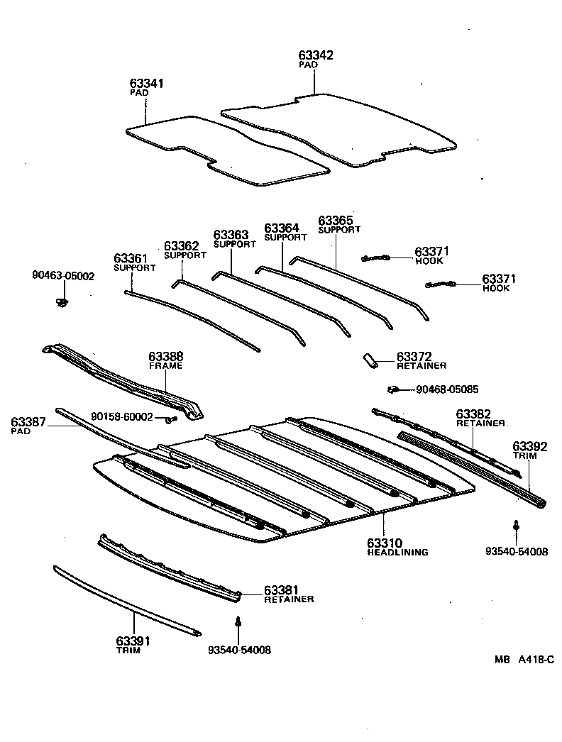  CROWN |  ROOF HEADLINING SILENCER PAD