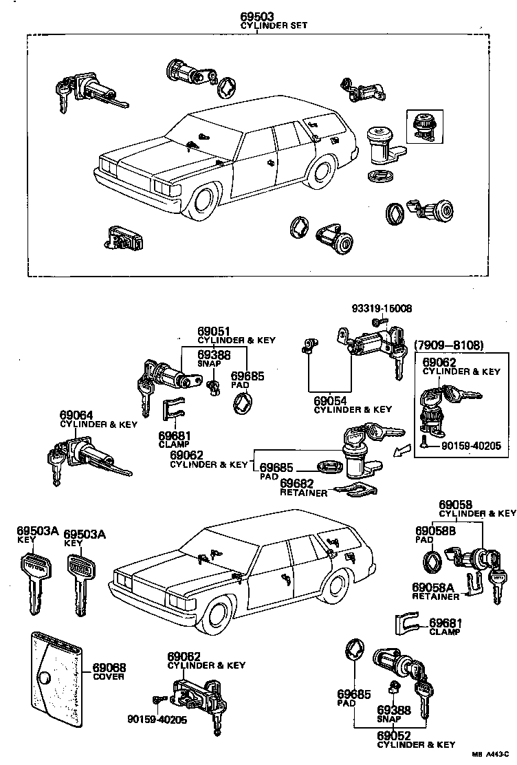  CROWN |  LOCK CYLINDER SET