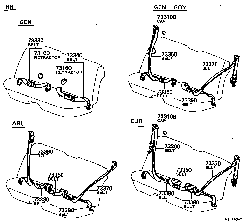  CROWN |  SEAT BELT CHILD RESTRAINT SEAT