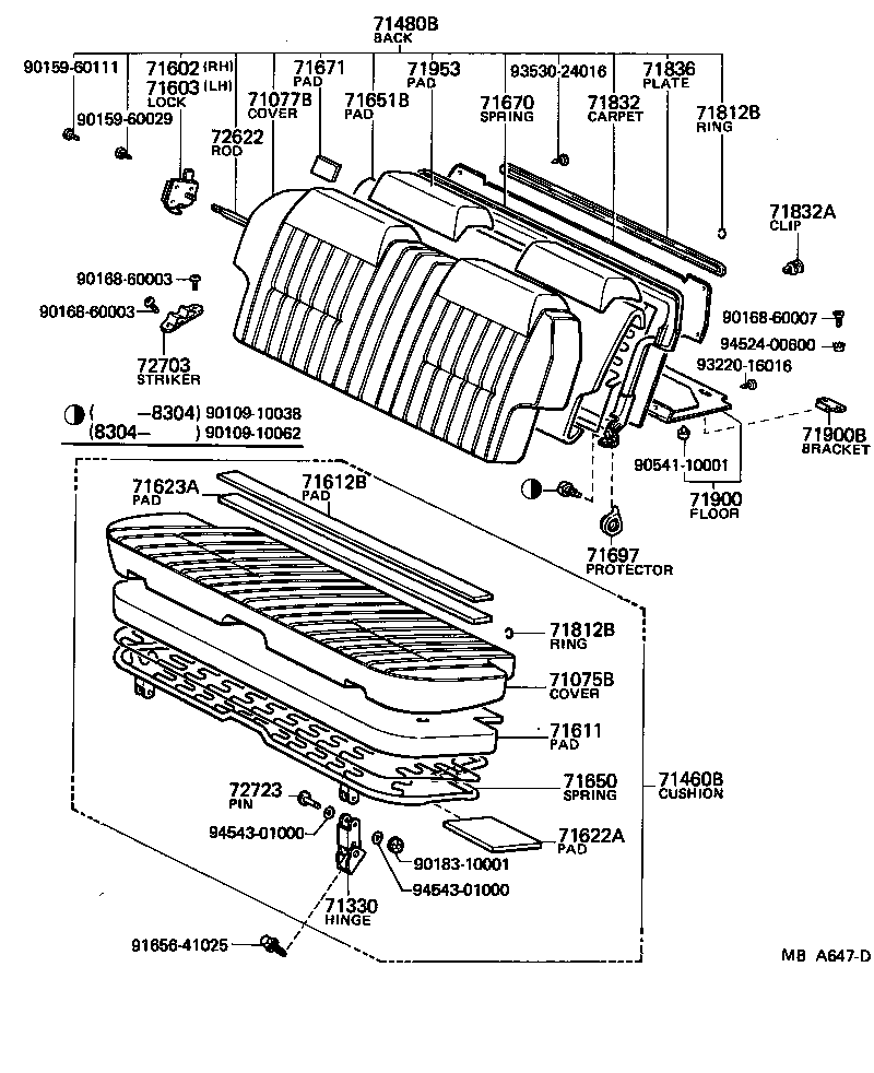  CROWN |  REAR SEAT SEAT TRACK