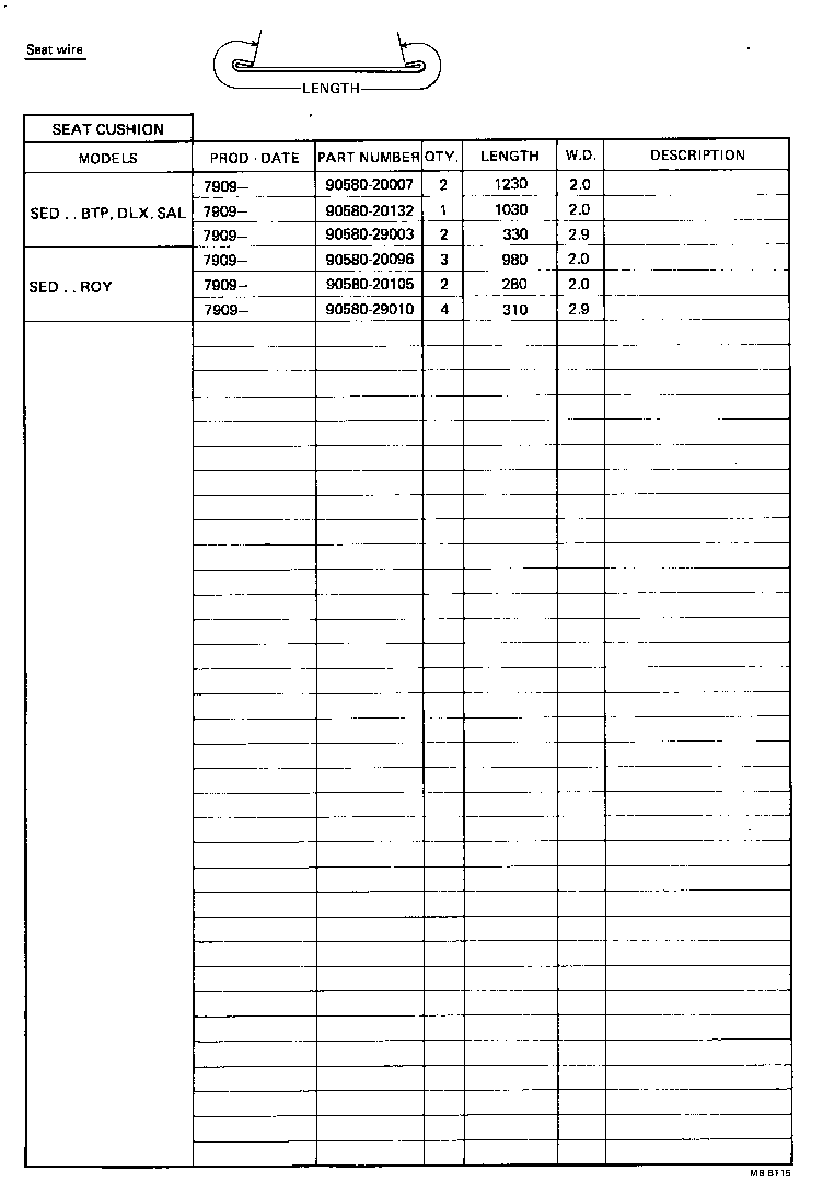  CROWN |  REAR SEAT SEAT TRACK