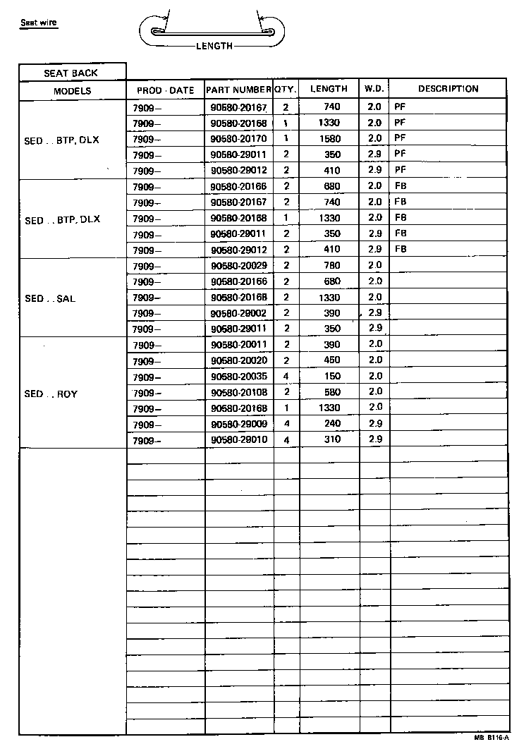  CROWN |  REAR SEAT SEAT TRACK