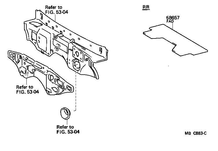  CARINA |  DASH SILENCER BOARD FLOOR SILENCER PAD