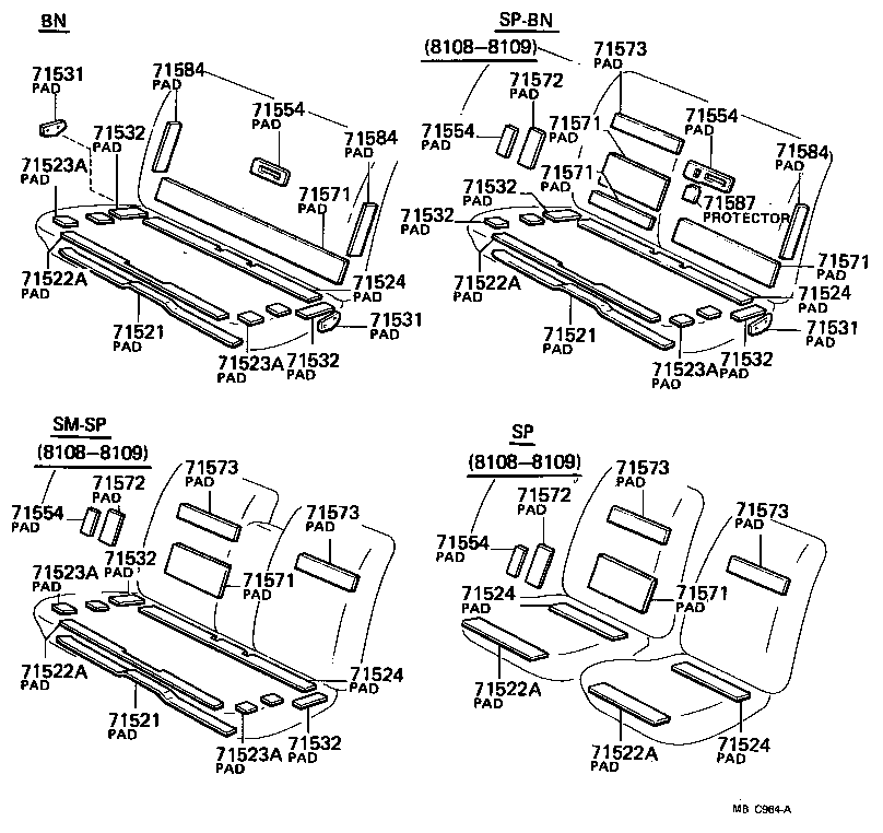  CROWN |  FRONT SEAT SEAT TRACK