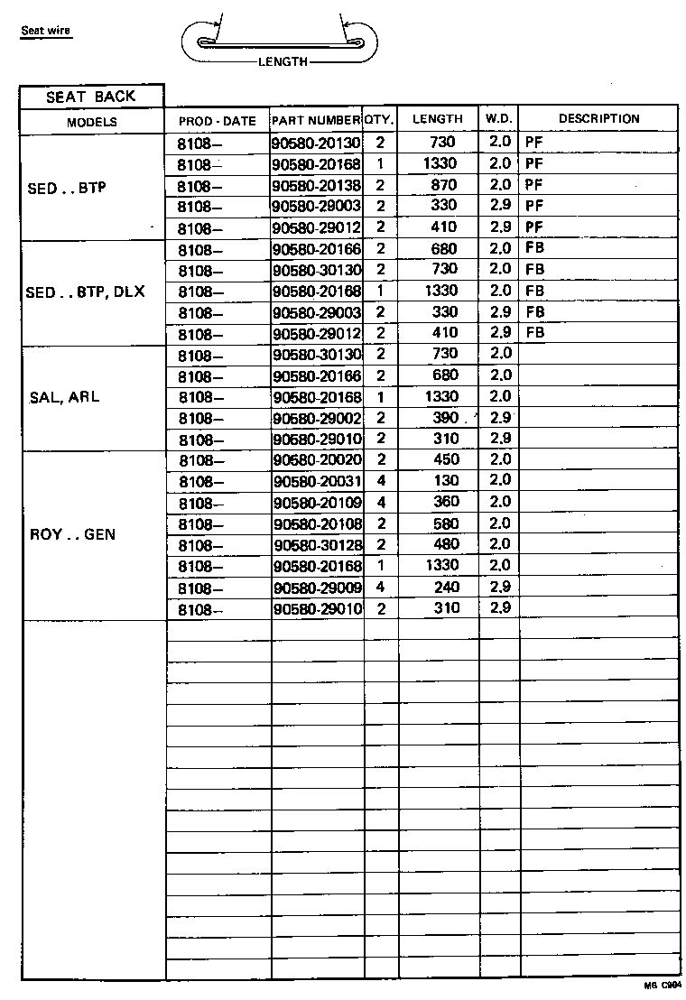  CROWN |  REAR SEAT SEAT TRACK