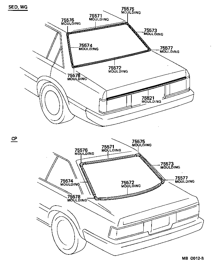  CARINA |  REAR MOULDING