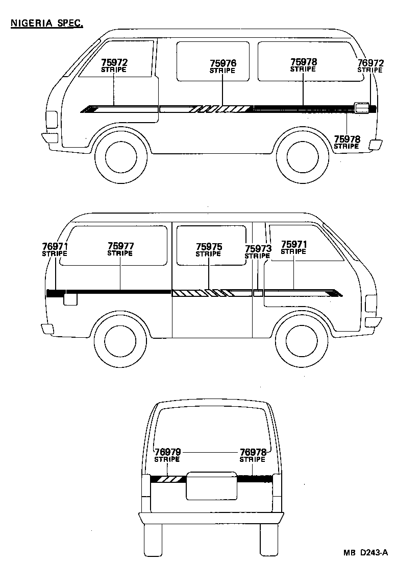  HIACE |  BODY STRIPE