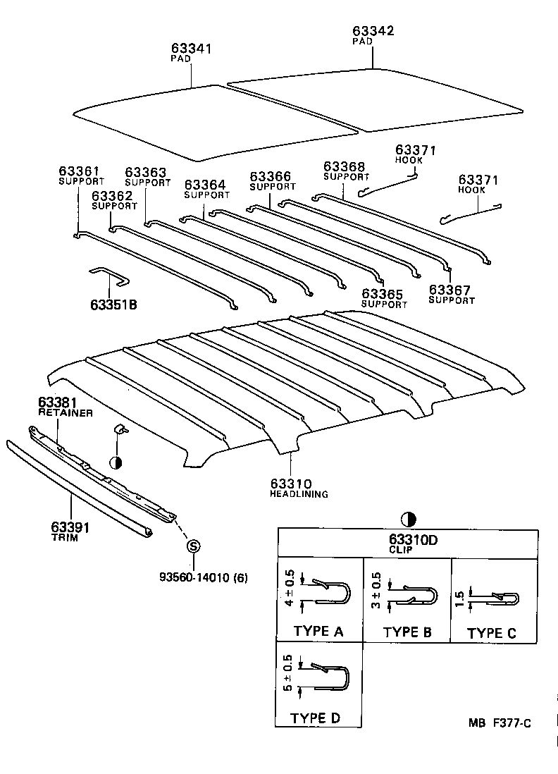  VAN |  ROOF HEADLINING SILENCER PAD