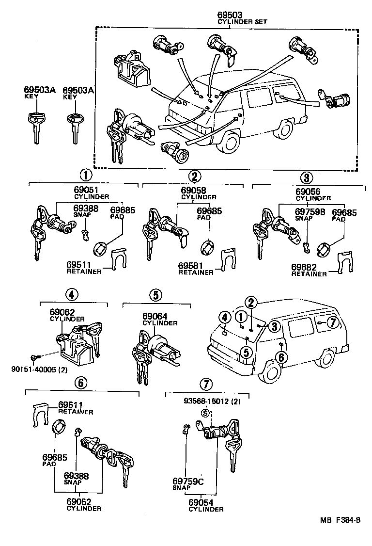  VAN |  LOCK CYLINDER SET