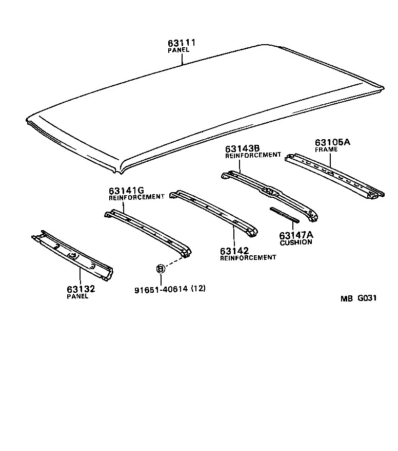  VAN |  ROOF PANEL BACK PANEL