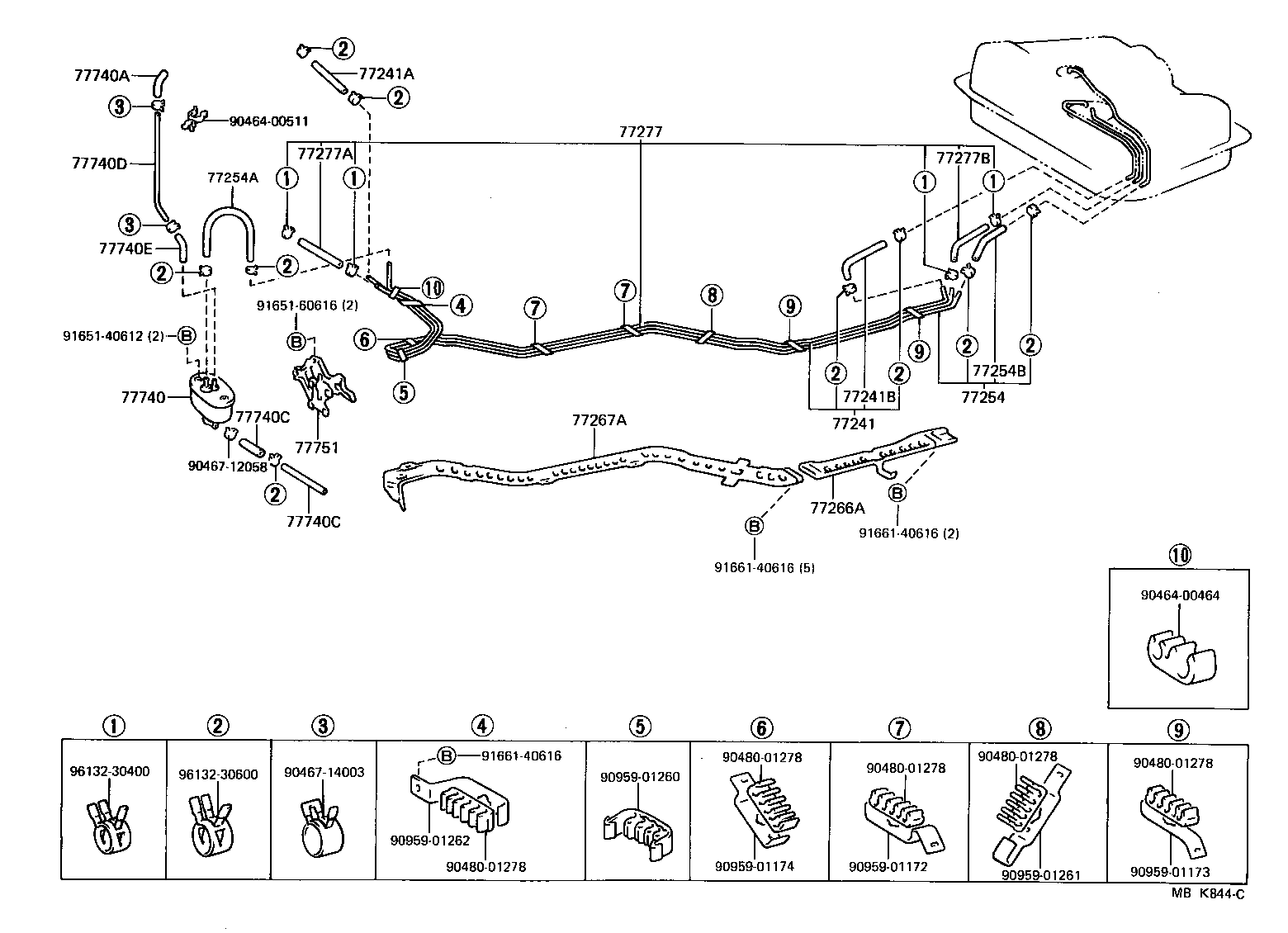  TERCEL |  FUEL TANK TUBE