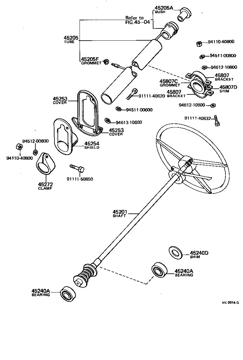  LAND CRUISER 40 45 55 |  STEERING COLUMN SHAFT