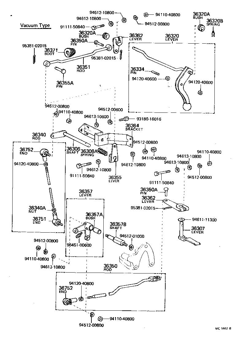  LAND CRUISER 40 45 55 |  TRANSFER LEVER SHIFT ROD