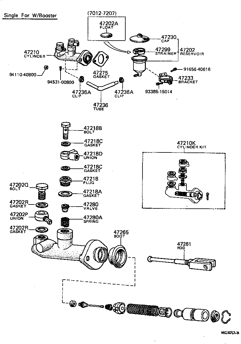  CARINA |  BRAKE MASTER CYLINDER