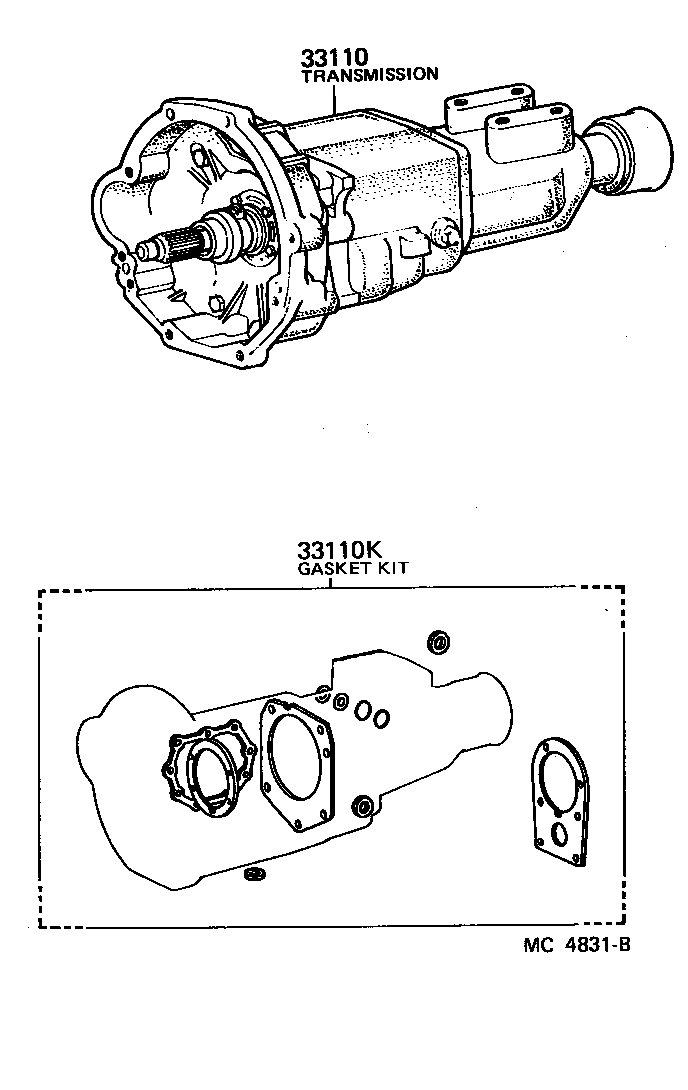  HIACE |  TRANSAXLE OR TRANSMISSION ASSY GASKET KIT MTM