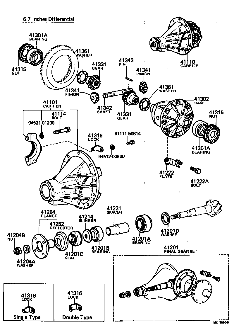  CARINA |  REAR AXLE HOUSING DIFFERENTIAL