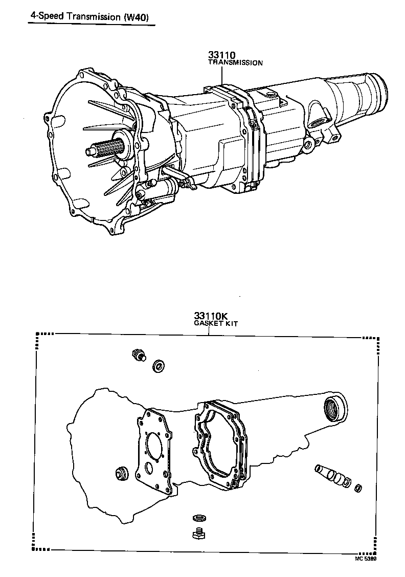  CROWN |  TRANSAXLE OR TRANSMISSION ASSY GASKET KIT MTM