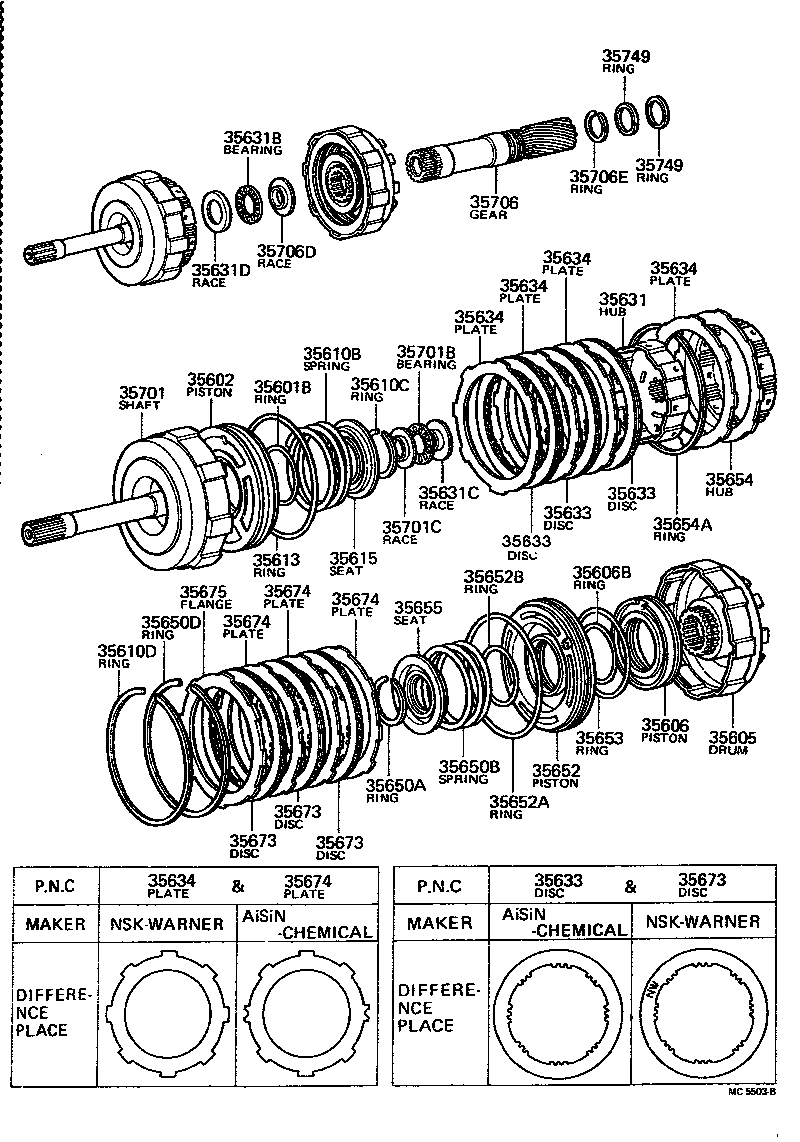  CROWN |  BRAKE BAND MULTIPLE DISC CLUTCH ATM