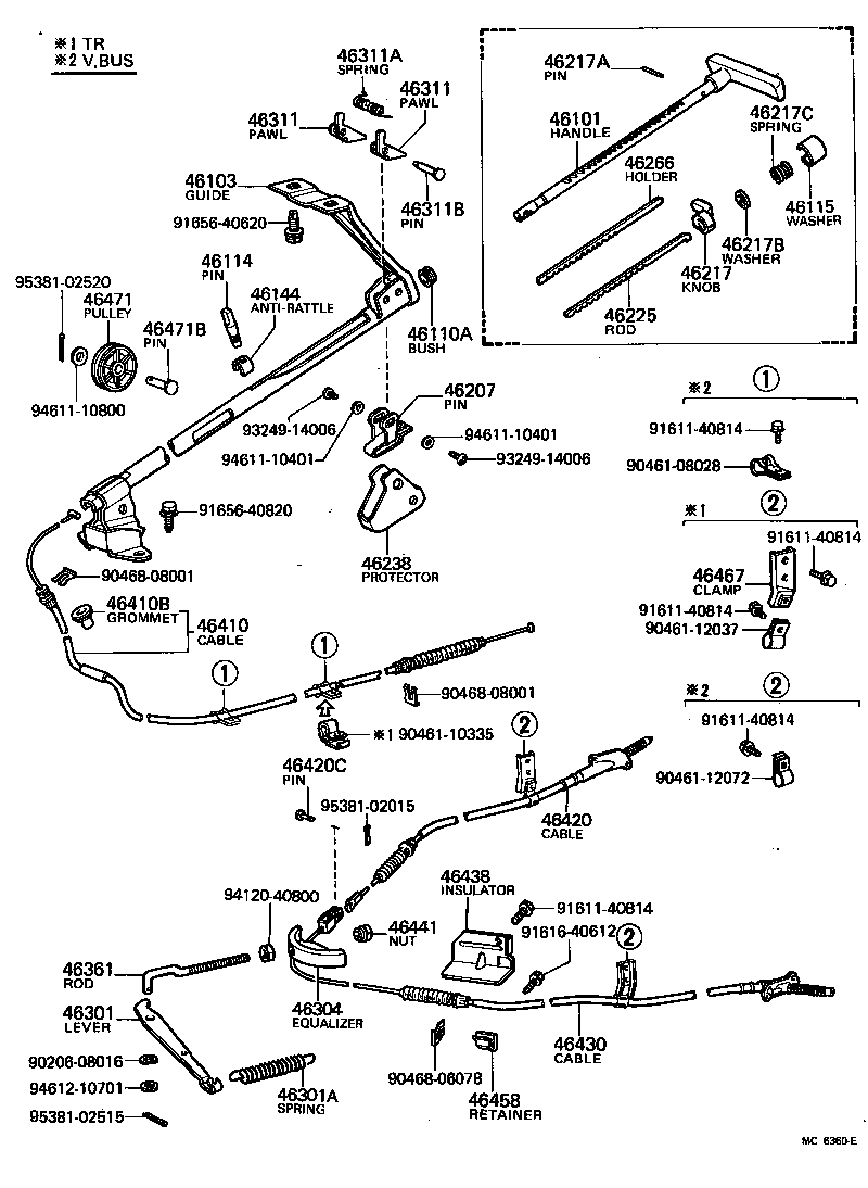  HIACE |  PARKING BRAKE CABLE
