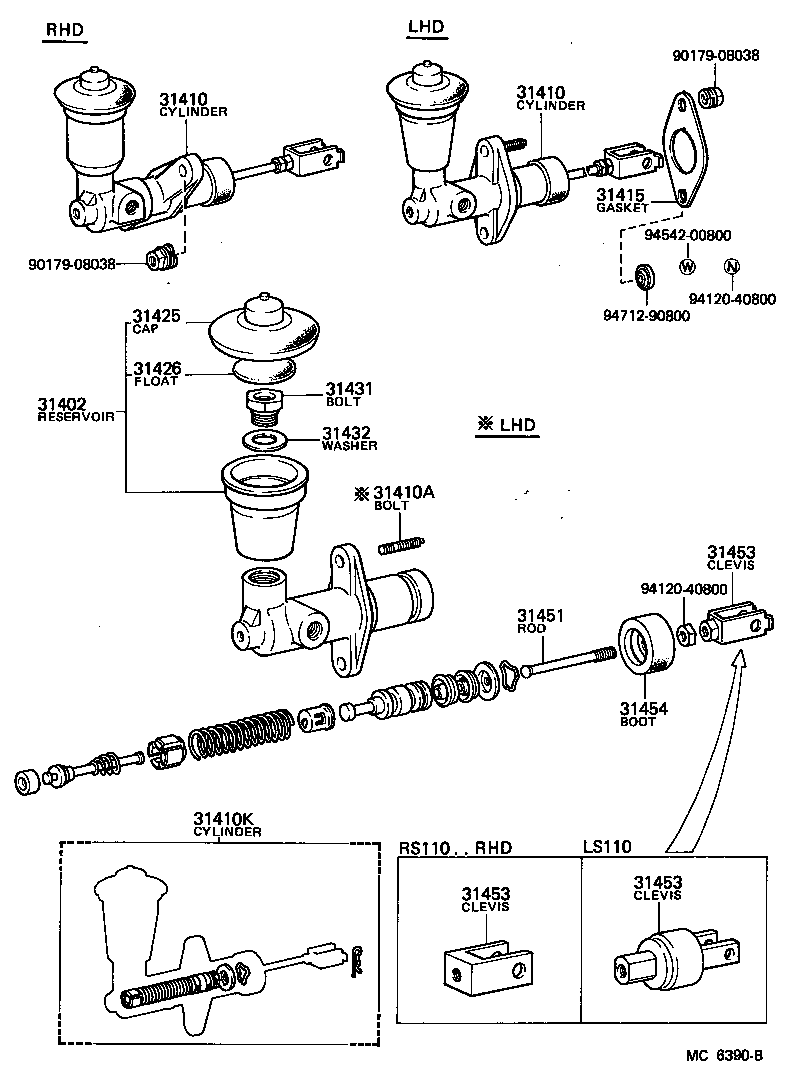  CROWN |  CLUTCH MASTER CYLINDER