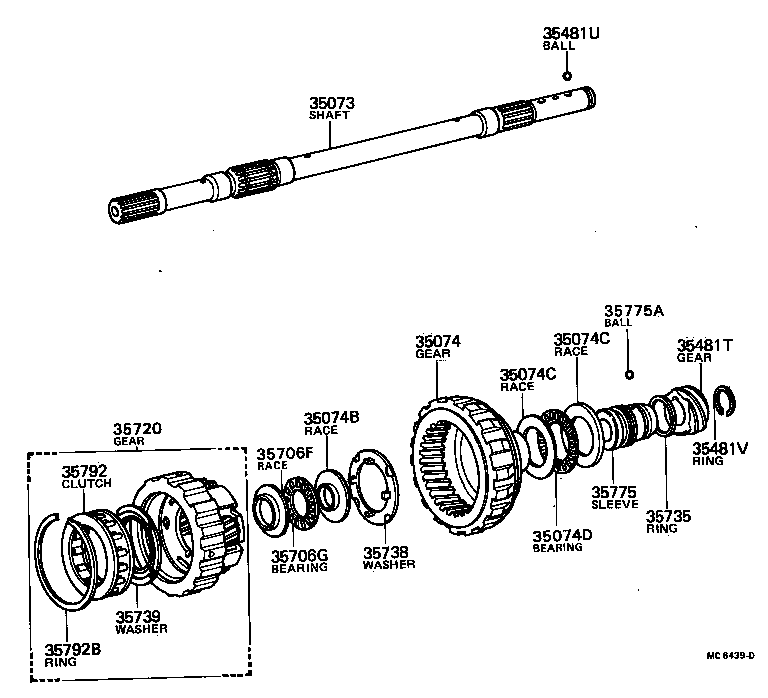  TERCEL |  PLANETARY GEAR REVERSE PISTON COUNTER GEAR ATM