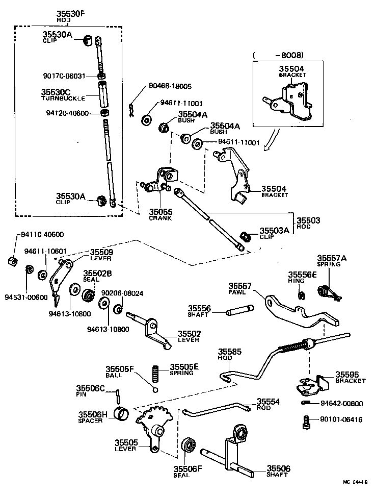  TERCEL |  THROTTLE LINK VALVE LEVER ATM