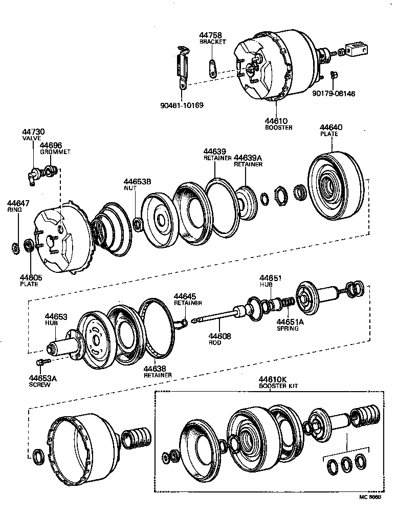  LAND CRUISER 40 45 55 |  BRAKE BOOSTER VACUUM TUBE