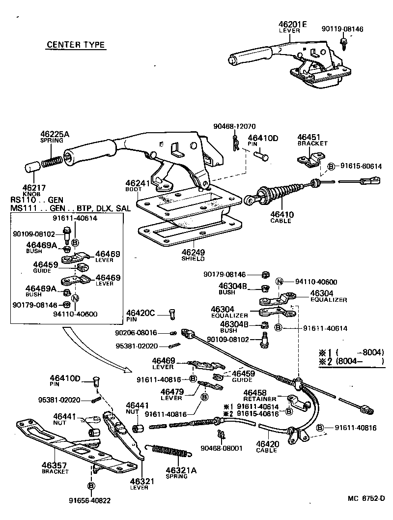  CROWN |  PARKING BRAKE CABLE