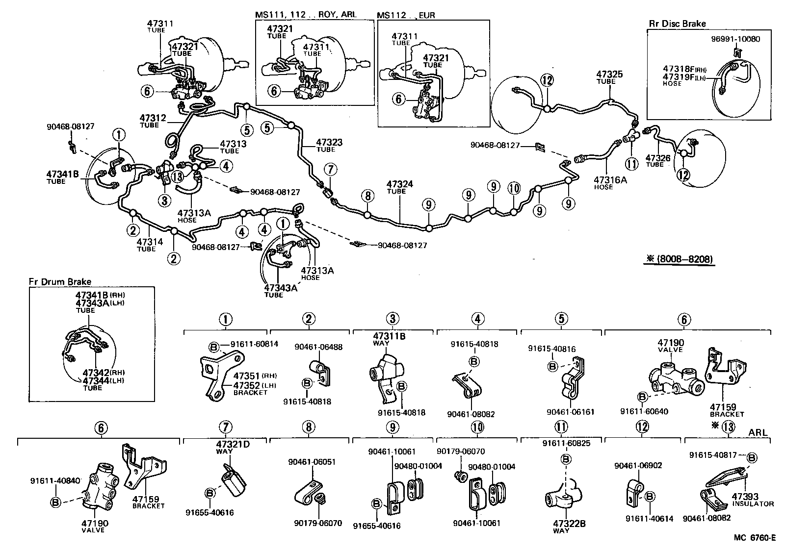  CROWN |  BRAKE TUBE CLAMP