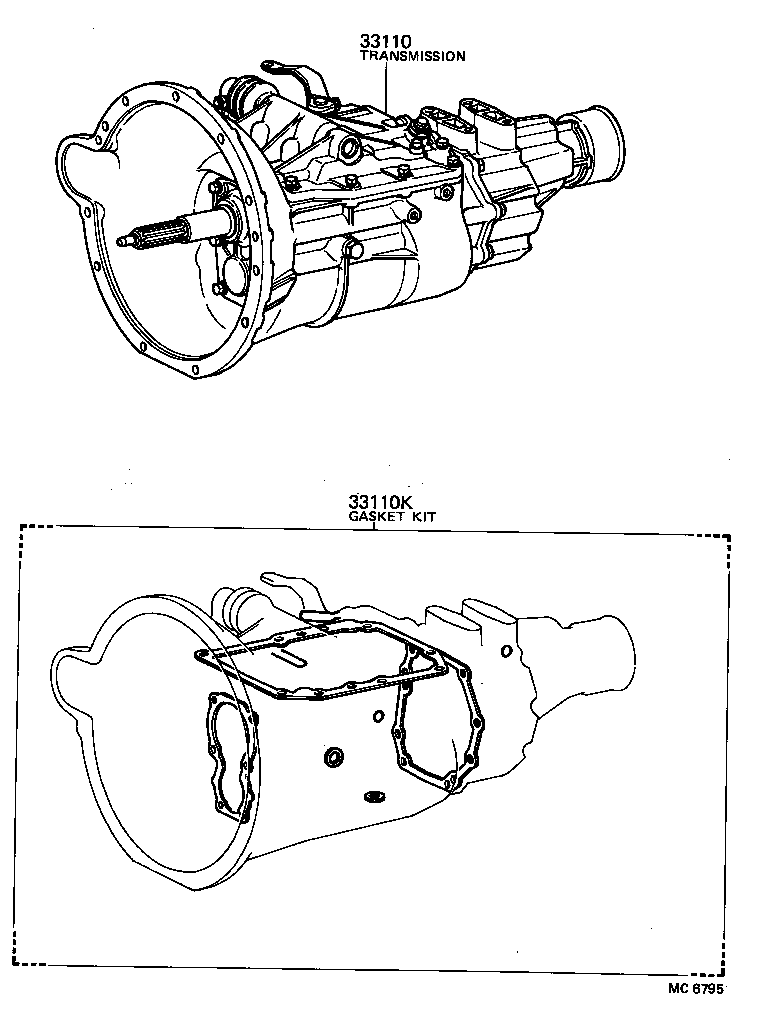 HIACE |  TRANSAXLE OR TRANSMISSION ASSY GASKET KIT MTM