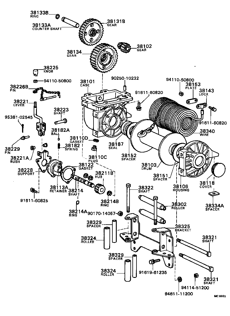  LAND CRUISER 40 45 55 |  TRANSFER VALVE BODY VALVE LEVER