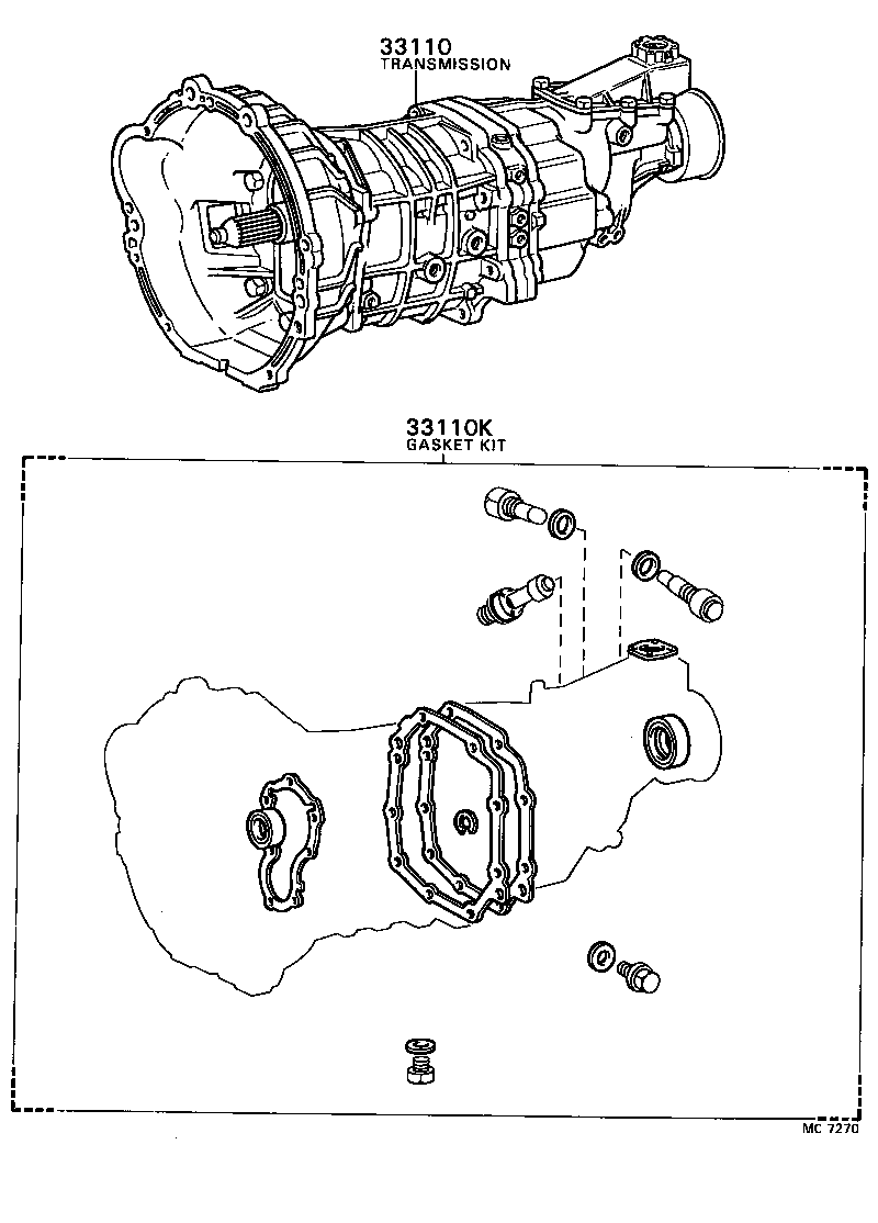  CROWN |  TRANSAXLE OR TRANSMISSION ASSY GASKET KIT MTM